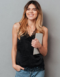 smiling woman patient